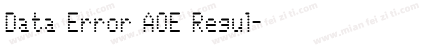 Data Error AOE Regul字体转换